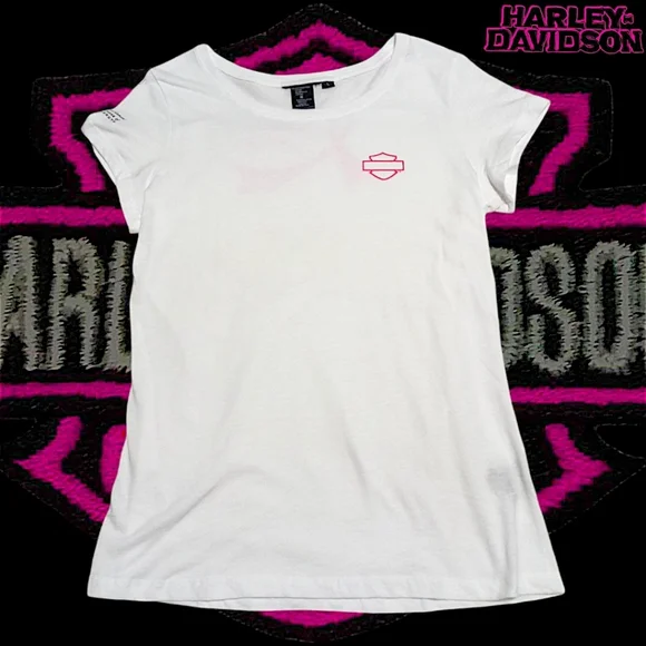 Harley-Davidson Women's L SS Tee | Breast Cancer Awareness "No One Rides Alone" - Picture 3 of 15